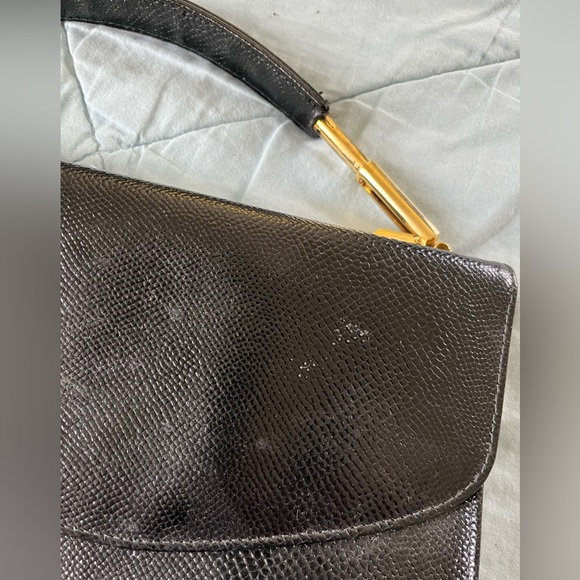 Vintage Ruth Saltz Black and Gold Handbag/Clutch - Picture 9 of 10